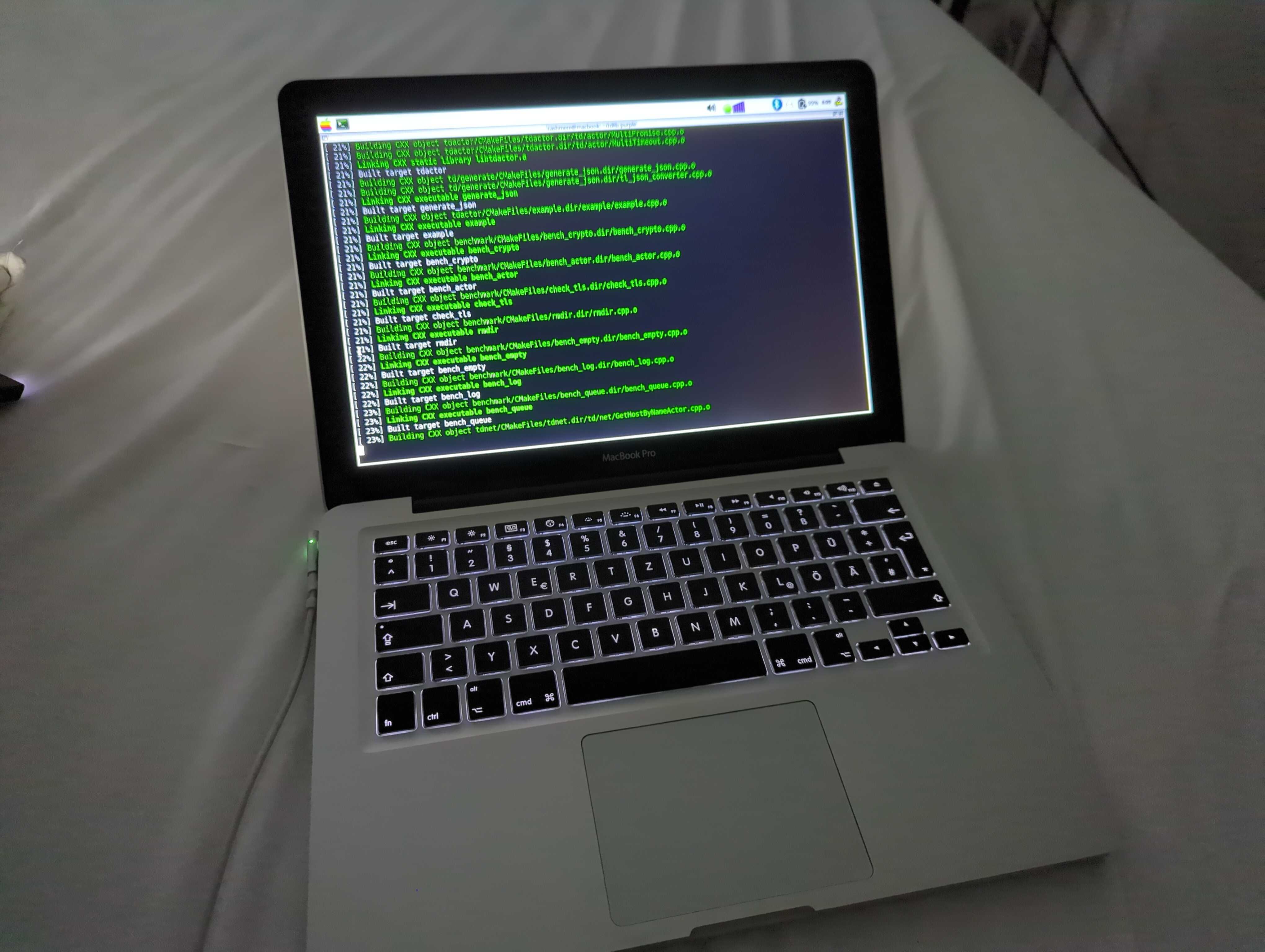Figure 1: Me compiling a plugin for pidgin